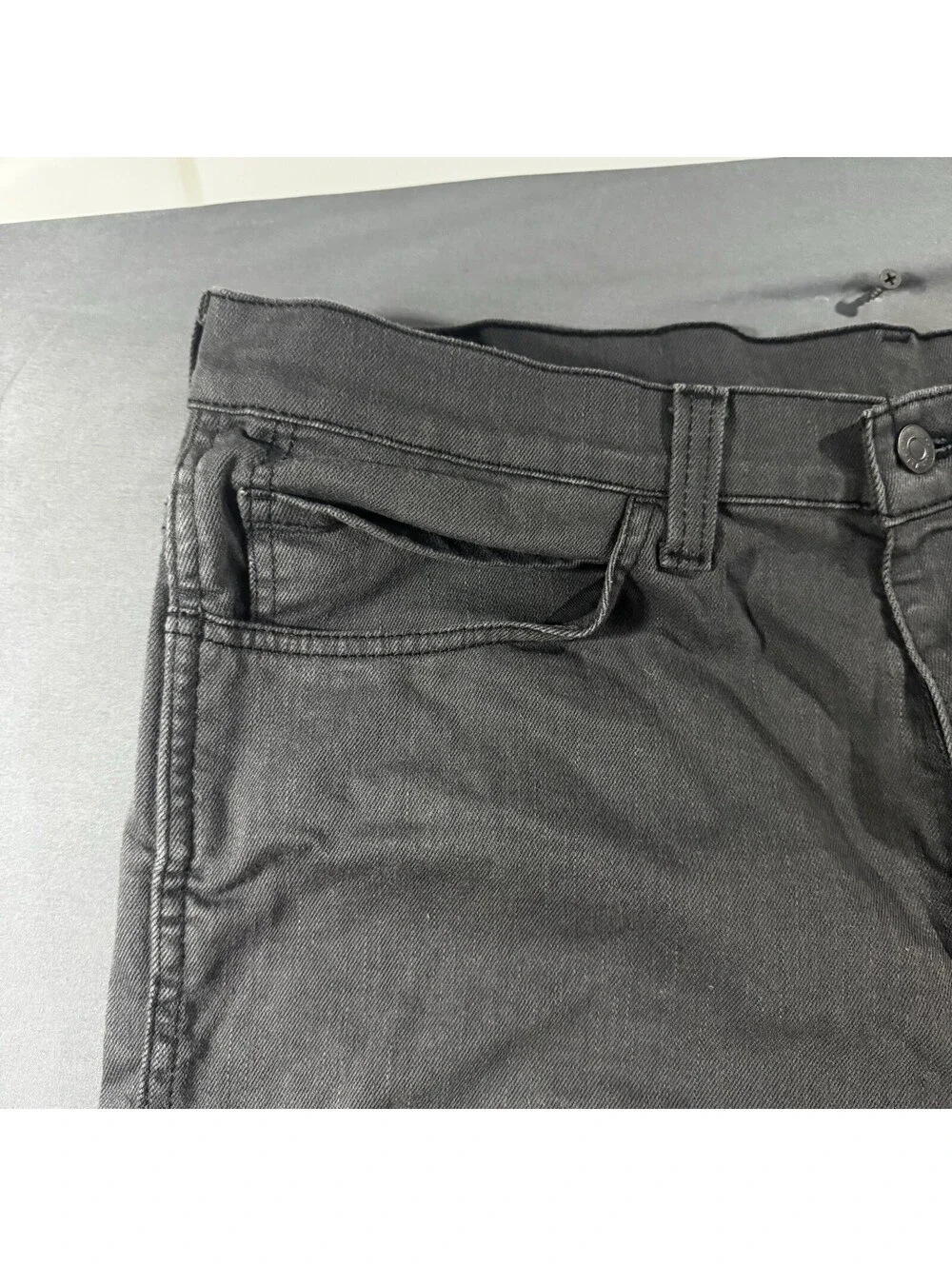 Levis 508 Regular Tapered Fit Mens Denim Jeans Dark Gray Charcoal Size 36x32